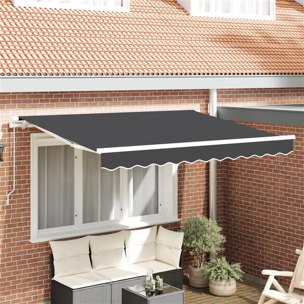 Grote foto vidaxl vervangdoek voor luifel voor 3.5x2 m frame anthraciet tuin en terras overige tuin en terras