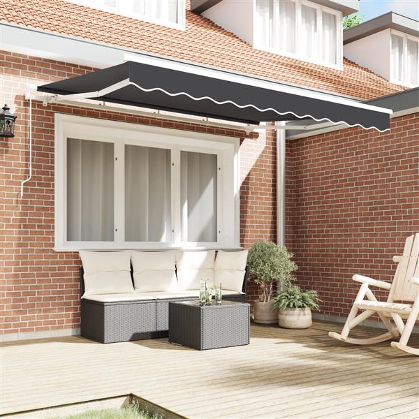Grote foto vidaxl vervangdoek voor luifel voor 3.5x2 m frame anthraciet tuin en terras overige tuin en terras