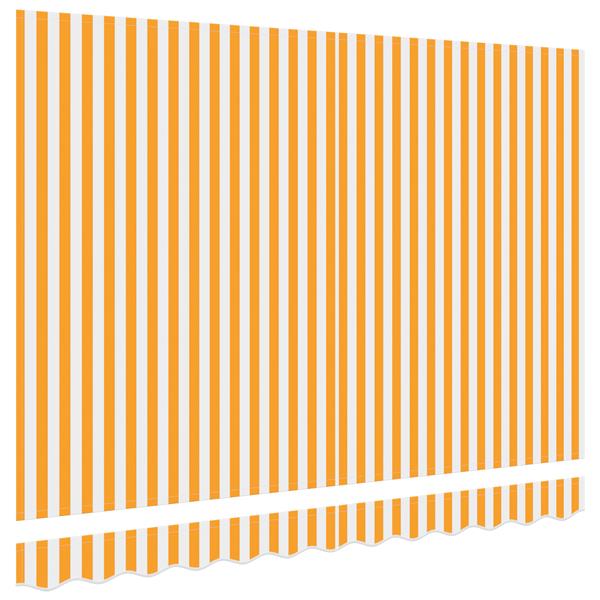 Grote foto vidaxl luifelstof voor 3.5x2 m frame geel en wit tuin en terras overige tuin en terras