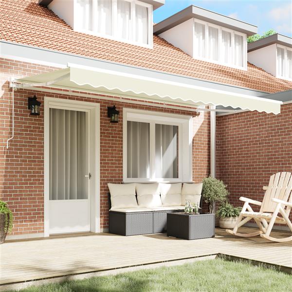 Grote foto vidaxl vervangende luifelstof voor 4x2 m frame cr me tuin en terras overige tuin en terras