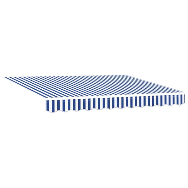 Grote foto vidaxl luifel vervangdoek voor 3.5m x 2m frame blauw en wit tuin en terras overige tuin en terras