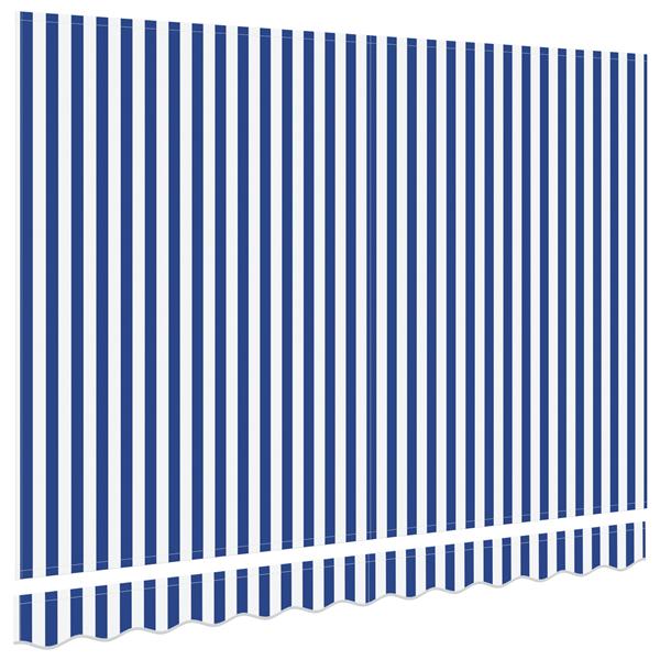 Grote foto vidaxl luifel vervangdoek voor 3.5m x 2m frame blauw en wit tuin en terras overige tuin en terras