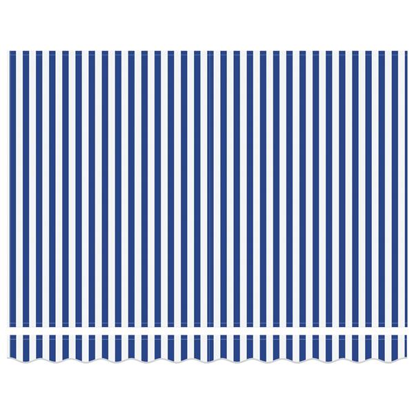 Grote foto vidaxl luifel vervangdoek voor 3.5m x 2m frame blauw en wit tuin en terras overige tuin en terras