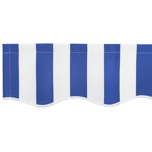 Grote foto vidaxl luifel vervangdoek voor 3.5m x 2m frame blauw en wit tuin en terras overige tuin en terras