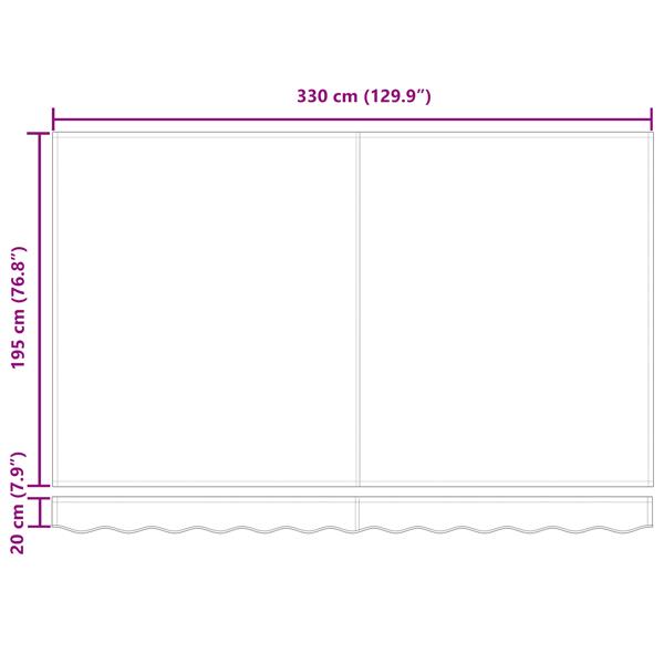 Grote foto vidaxl luifel vervangdoek voor 3.5m x 2m frame blauw en wit tuin en terras overige tuin en terras