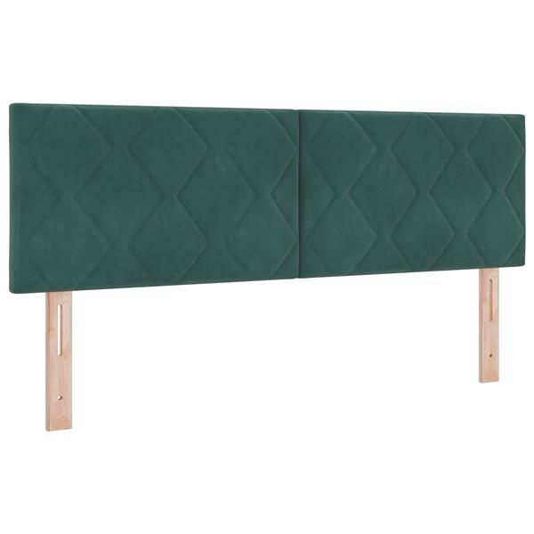 Grote foto vidaxl hoofdbord met ruitjes 140 cm fluweel donkergroen antiek en kunst stoelen en banken