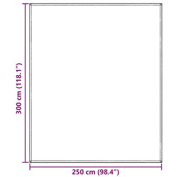 Grote foto vidaxl tent accessoire lichtgrijs polyester 250 x 300 cm lichtgewicht caravans en kamperen tenten