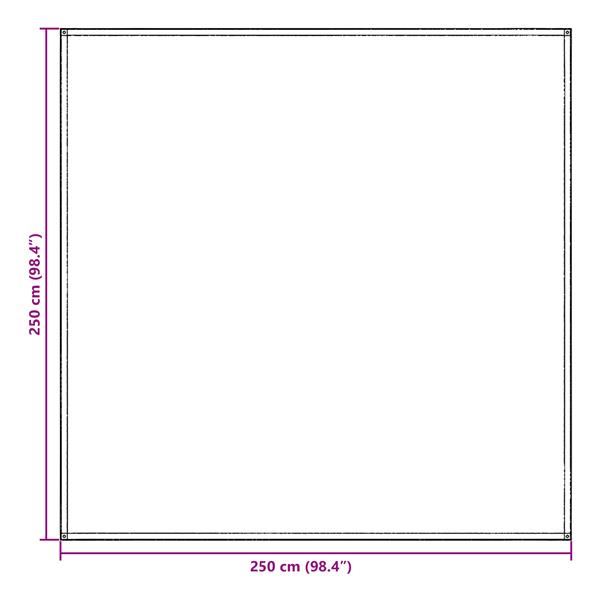 Grote foto vidaxl tent accessoire lichtgrijs polyester 250 x 250 cm inklapbaar caravans en kamperen tenten