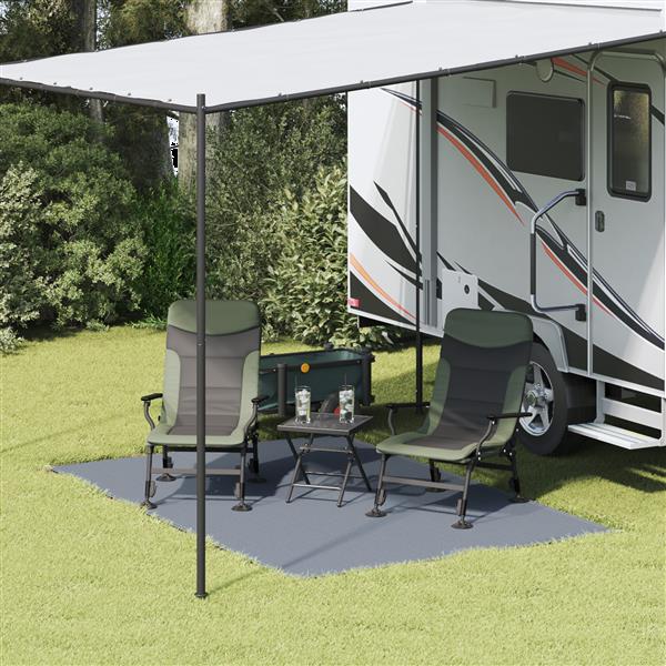 Grote foto vidaxl tent accessoire blauw grijs polyester 200 x 300 cm caravans en kamperen tenten