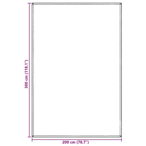 Grote foto vidaxl tent accessoire blauw grijs polyester 200 x 300 cm caravans en kamperen tenten