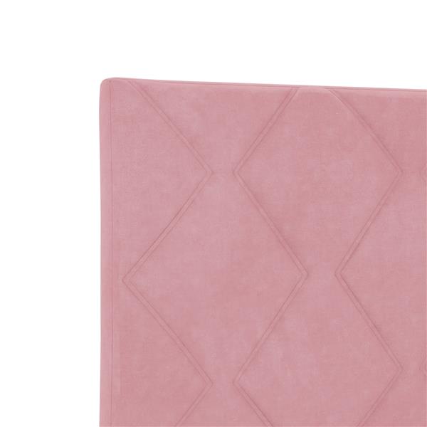 Grote foto vidaxl hoofdbord met ruitjes 100 cm fluweel roze antiek en kunst stoelen en banken