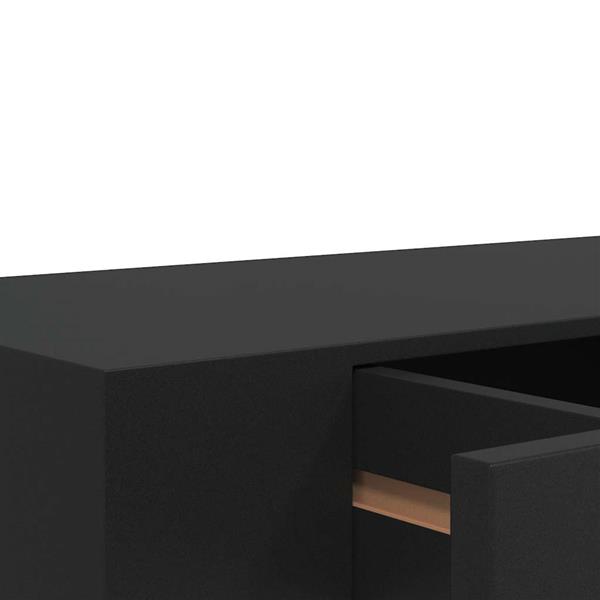 Grote foto vidaxl wandschap met lade zwevend 48x25x8 cm zwart huis en inrichting woningdecoratie