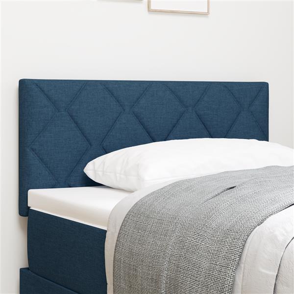 Grote foto vidaxl hoofdbord met ruitjes 100 cm stof blauw antiek en kunst stoelen en banken