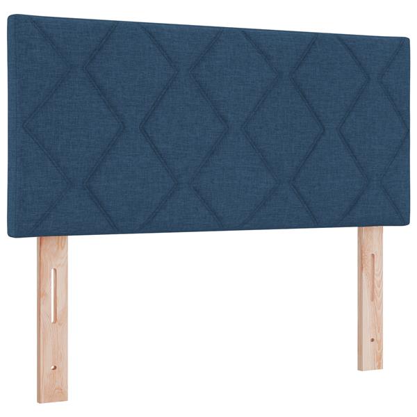 Grote foto vidaxl hoofdbord met ruitjes 100 cm stof blauw antiek en kunst stoelen en banken