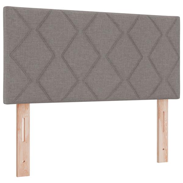 Grote foto vidaxl hoofdbord met ruitjes 100 cm stof taupe antiek en kunst stoelen en banken