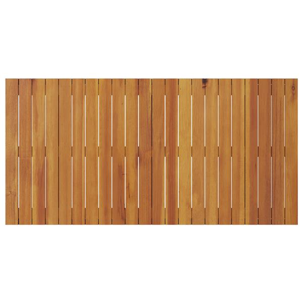 Grote foto vidaxl eettafel zwart 110x55x62 cm van massief acaciahout tuin en terras tuinmeubelen