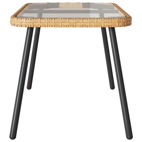 Grote foto vidaxl salontafel 90x45x42 cm poly rattan naturel tuin en terras tuinmeubelen