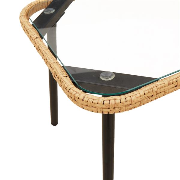 Grote foto vidaxl salontafel 90x45x42 cm poly rattan naturel tuin en terras tuinmeubelen