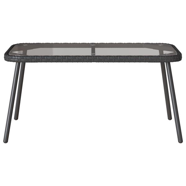 Grote foto vidaxl salontafel 90x45x42 cm poly rattan zwart tuin en terras tuinmeubelen