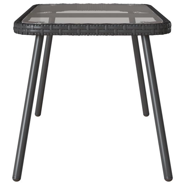 Grote foto vidaxl salontafel 90x45x42 cm poly rattan zwart tuin en terras tuinmeubelen