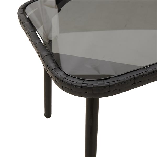Grote foto vidaxl salontafel 90x45x42 cm poly rattan zwart tuin en terras tuinmeubelen