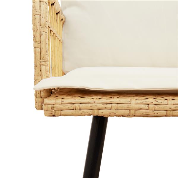 Grote foto vidaxl tuinbank 114x64x78 cm poly rattan naturel tuin en terras tuinmeubelen