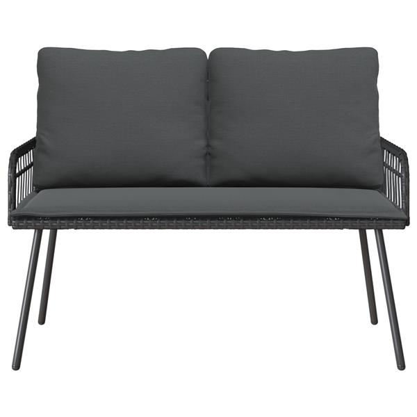 Grote foto vidaxl tuinbank 114x64x78 cm poly rattan donkergrijs tuin en terras tuinmeubelen