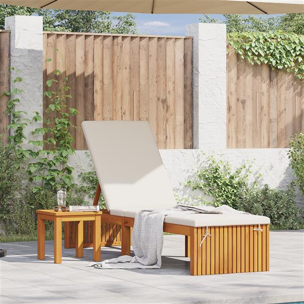 Grote foto vidaxl ligbed 200x55x30 cm massief acaciahout tuin en terras tuinmeubelen