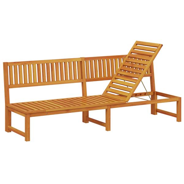 Grote foto vidaxl ligbed 3 in 1 functie massief acaciahout tuin en terras tuinmeubelen
