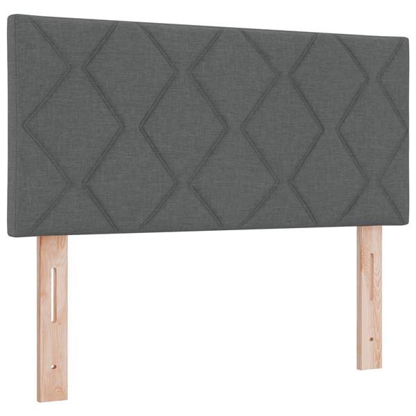 Grote foto vidaxl hoofdbord met ruitjes 100 cm stof donkergrijs antiek en kunst stoelen en banken