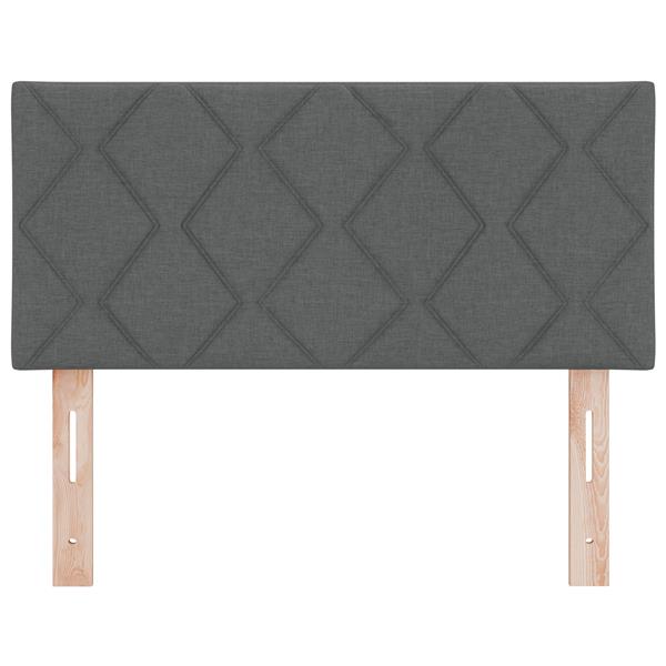 Grote foto vidaxl hoofdbord met ruitjes 100 cm stof donkergrijs antiek en kunst stoelen en banken