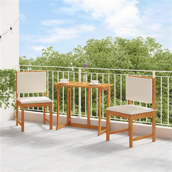 Grote foto vidaxl tuinstoelen 2 st zonder armleuningen met kussens acaciahout tuin en terras tuinmeubelen