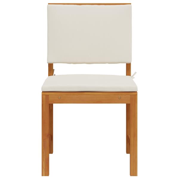 Grote foto vidaxl tuinstoelen 2 st zonder armleuningen met kussens acaciahout tuin en terras tuinmeubelen