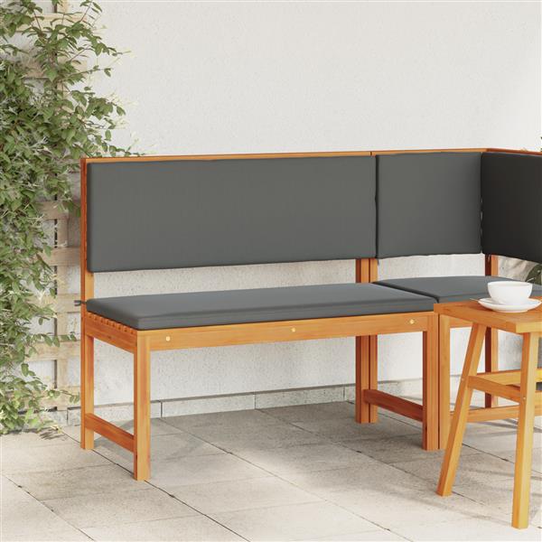 Grote foto vidaxl tuinbank met kussens 100x50x91 cm massief acaciahout tuin en terras tuinmeubelen