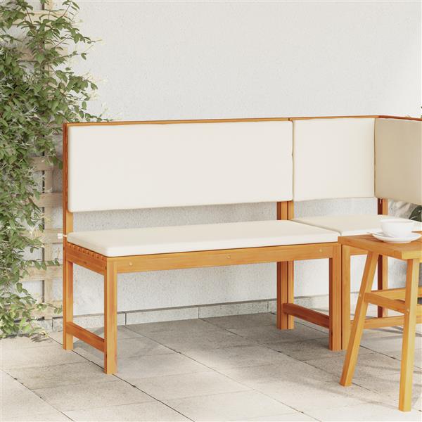 Grote foto vidaxl tuinbank met kussens 100x50x91 cm massief acaciahout tuin en terras tuinmeubelen