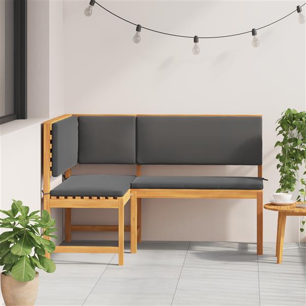 Grote foto vidaxl tuinhoekbank met kussens 140x100x91 cm massief acaciahout tuin en terras tuinmeubelen