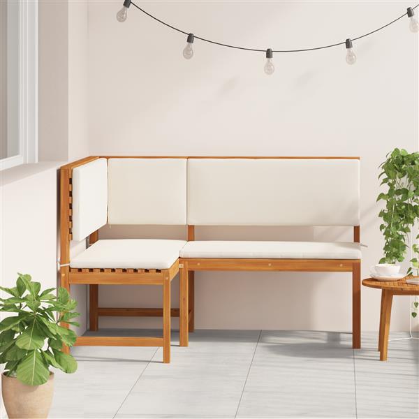Grote foto vidaxl tuinhoekbank met kussens 140x100x91 cm massief acaciahout tuin en terras tuinmeubelen