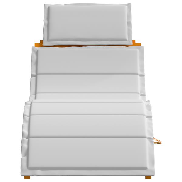 Grote foto vidaxl ligstoelen 2 st met kussens massief acaciahout lichtgrijs tuin en terras tuinmeubelen