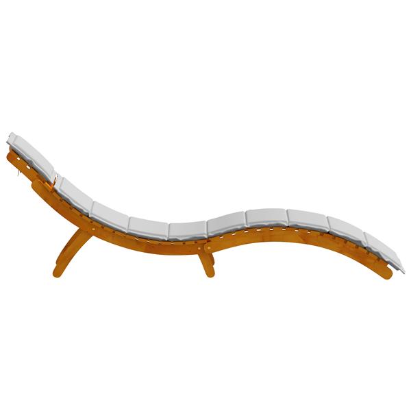 Grote foto vidaxl ligstoelen 2 st met kussens massief acaciahout lichtgrijs tuin en terras tuinmeubelen