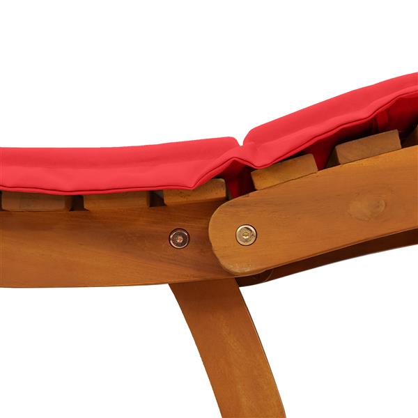 Grote foto vidaxl ligstoelen 2 st met kussens massief acaciahout rood tuin en terras tuinmeubelen