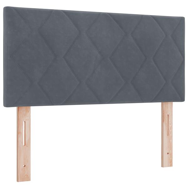 Grote foto vidaxl hoofdbord met ruitjes 90 cm fluweel donkergrijs antiek en kunst stoelen en banken