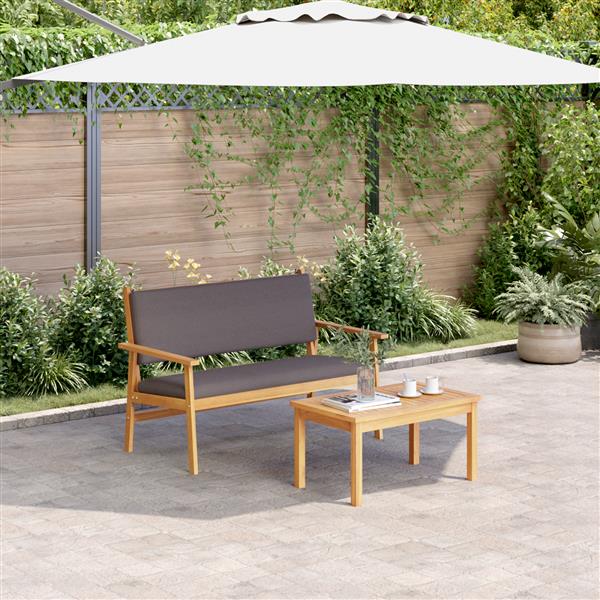 Grote foto vidaxl tuinbank met kussens massief acaciahout tuin en terras tuinmeubelen