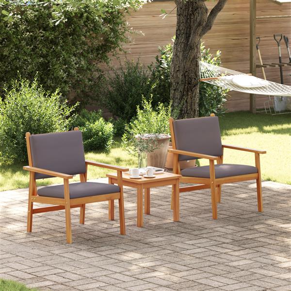 Grote foto vidaxl tuinstoelen 2 st met kussens massief acaciahout tuin en terras tuinmeubelen