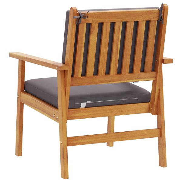 Grote foto vidaxl tuinstoelen 2 st met kussens massief acaciahout tuin en terras tuinmeubelen