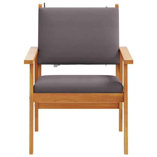 Grote foto vidaxl tuinstoelen 2 st met kussens massief acaciahout tuin en terras tuinmeubelen
