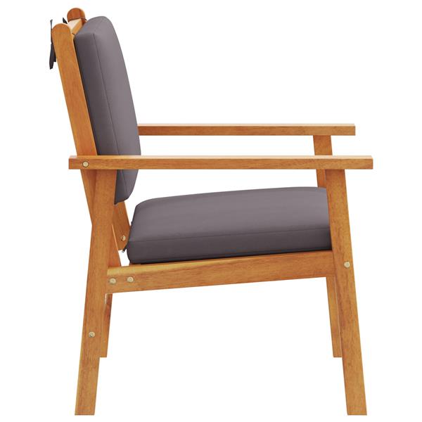 Grote foto vidaxl tuinstoelen 2 st met kussens massief acaciahout tuin en terras tuinmeubelen