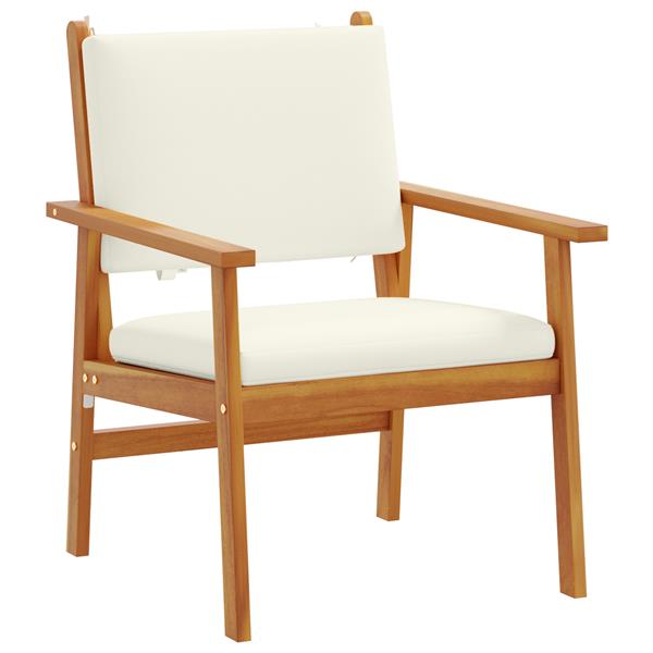 Grote foto vidaxl tuinstoelen 2 st met kussens massief acaciahout tuin en terras tuinmeubelen