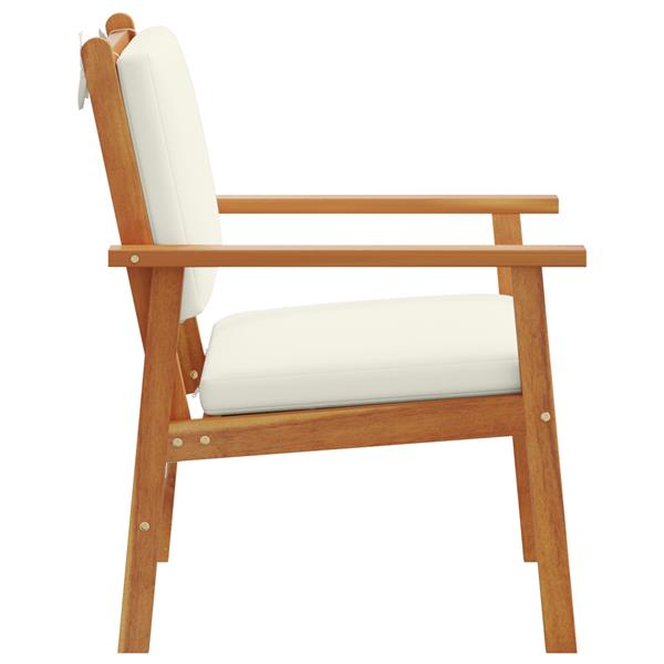 Grote foto vidaxl tuinstoelen 2 st met kussens massief acaciahout tuin en terras tuinmeubelen