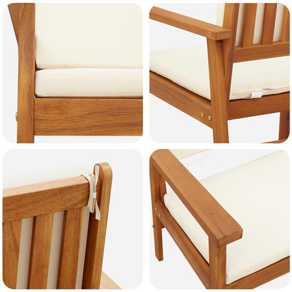 Grote foto vidaxl tuinstoelen 2 st met kussens massief acaciahout tuin en terras tuinmeubelen