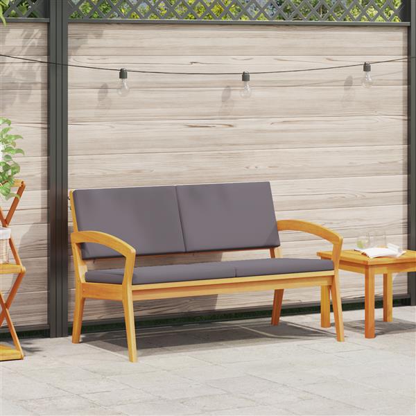 Grote foto vidaxl tuinbank met kussens 115x70x72 cm massief acaciahout tuin en terras tuinmeubelen